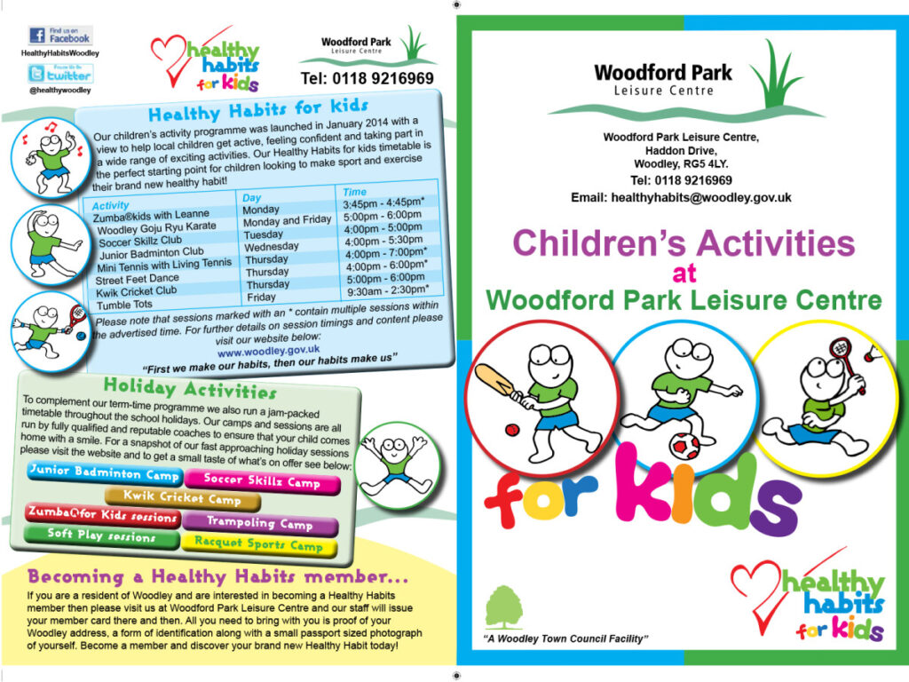 Children's leaflet with artwork by graphic design company UK