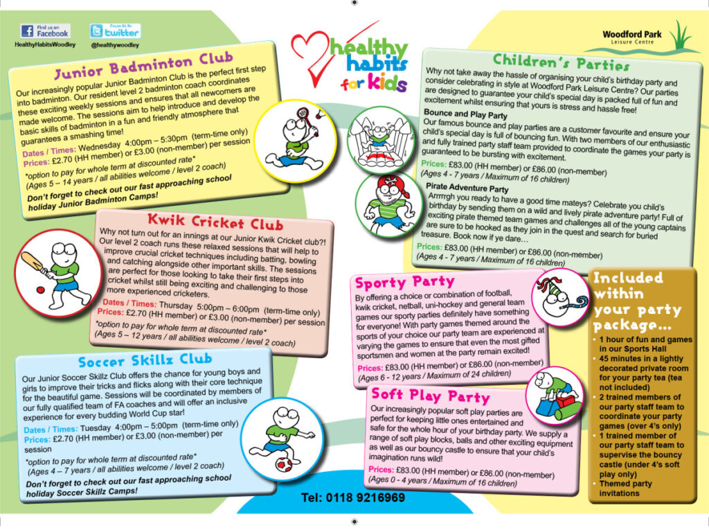 Healthy kids leaflet gatefold