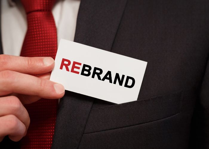 A business card company rebrand