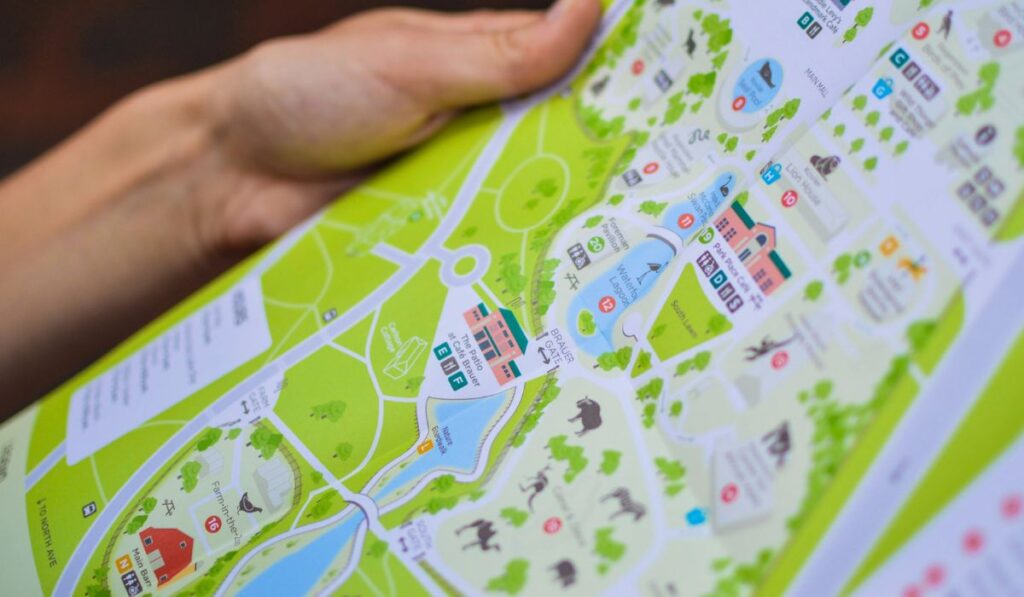 Pictorial map for a zoo